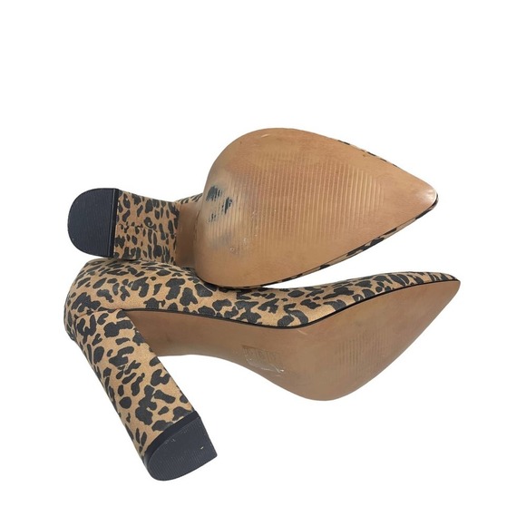 ASOS Leopard Print Pointy Toe Block Heels Size UK 6 US 8 - Picture 4 of 5